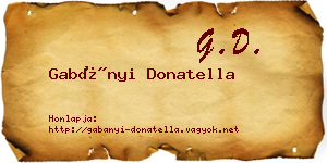 Gabányi Donatella névjegykártya